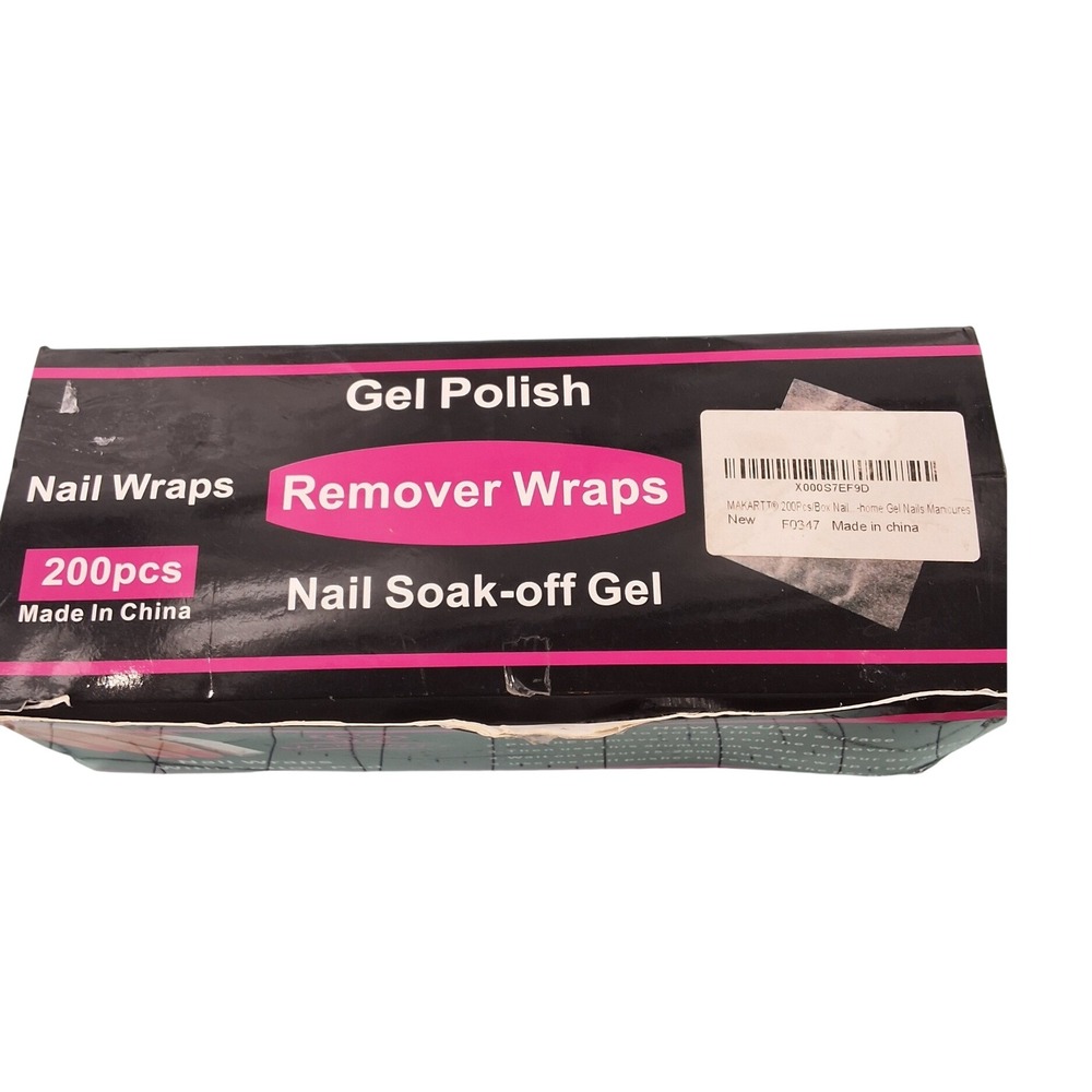 Makartt 200pcs Nail Gel Polish Remover Foil Wraps Soak Off Cotton Pads Set F0347